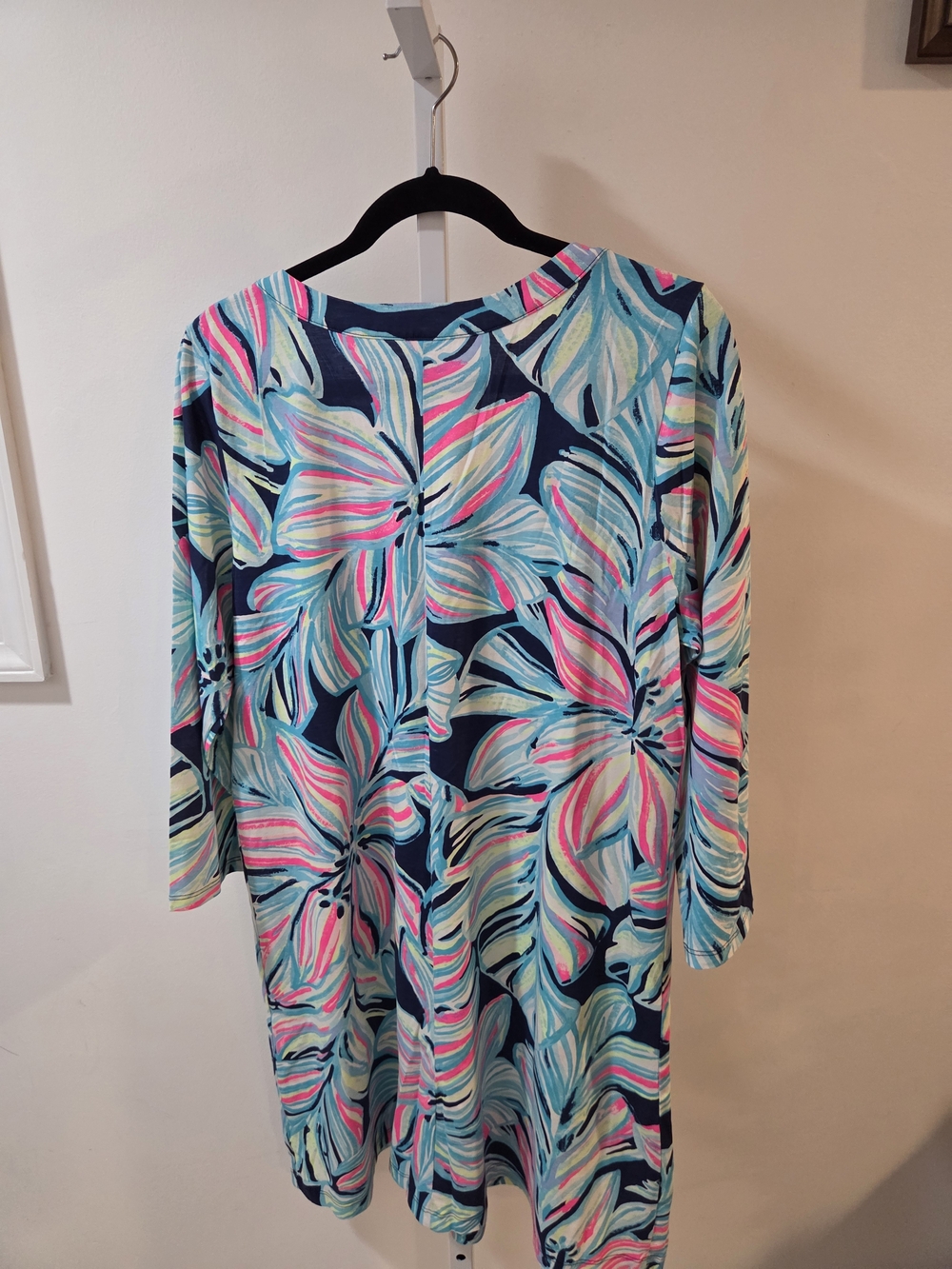 Lilly Pulitzer Navy, Pink & Aqua Floral Dress - Picture 2 of 3